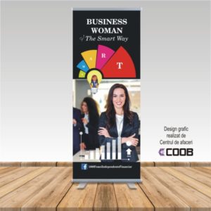 Design rollup 0,8x2 m Business Woman the Smart Way